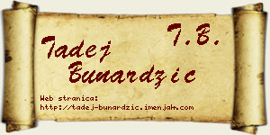 Tadej Bunardžić vizit kartica